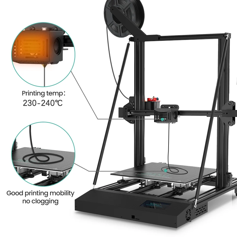 Factory Direct SUNLU PETG 1.75mm Black/White/Gray Color 1KG Printing Machine 3d