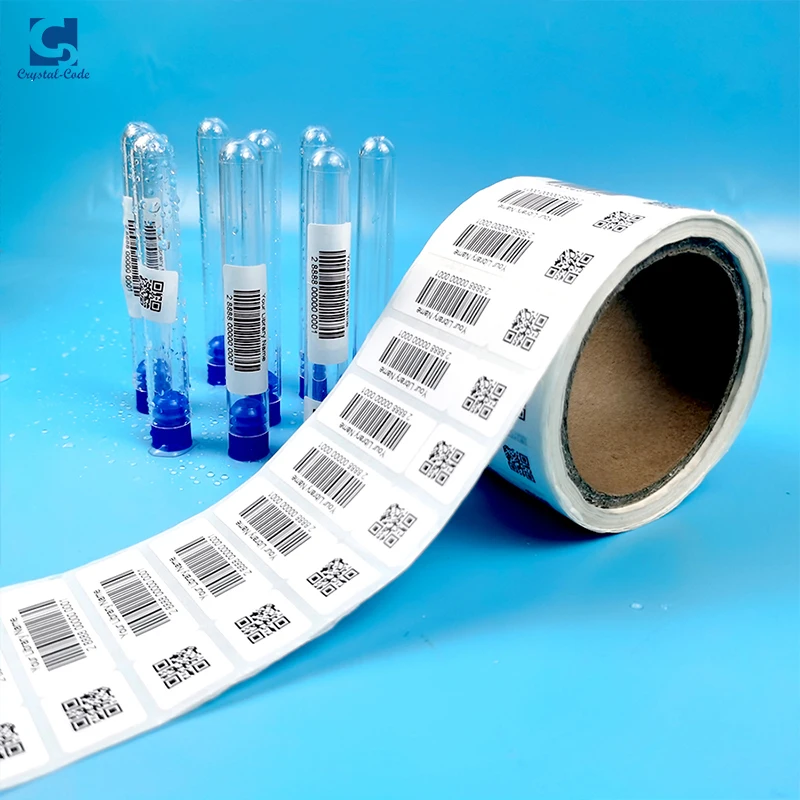 Custom Roll Autoclave Cryogenic Lab Label Bottle Sticker Roll Self Adhesive Laboratory Label for Glass or Plastic Container