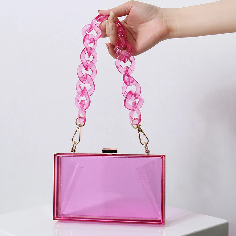 Cariedo Acrylic Handbag Luxury Transparent Clear Clutch Bag for Women Evening Bag Handbag Purse