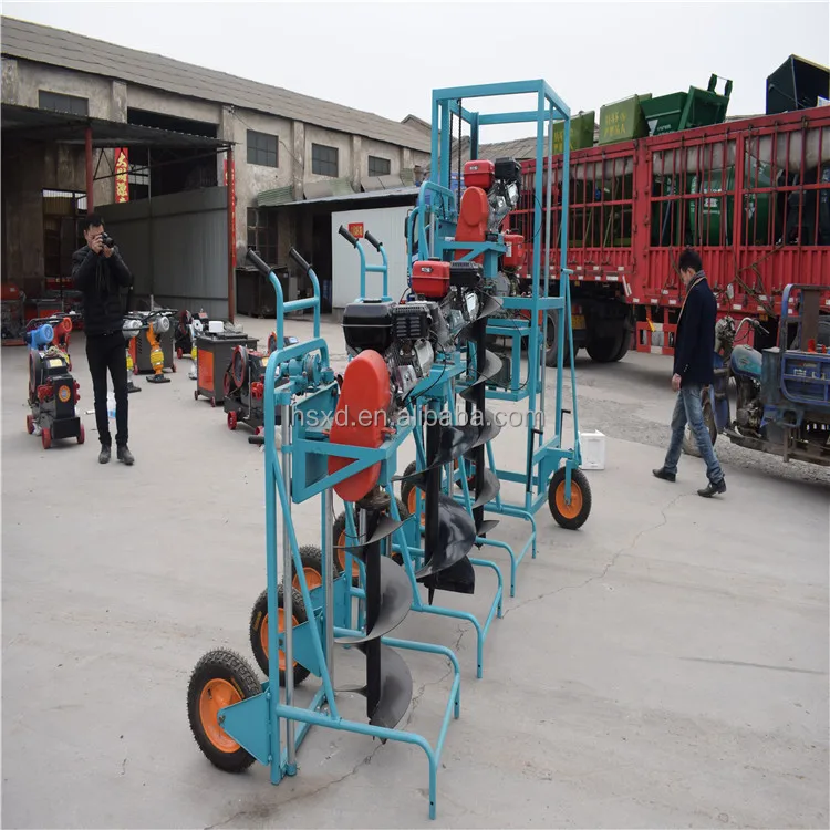 Convenient Digging Machine for Electric Pole Construction /Hard Soil Portable Gasoline Ground Drilling Rig