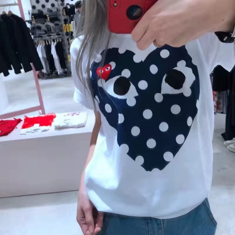 Love-inspired Heart-shaped Graphic Print T-shirt Casual Fashion Cotton ...