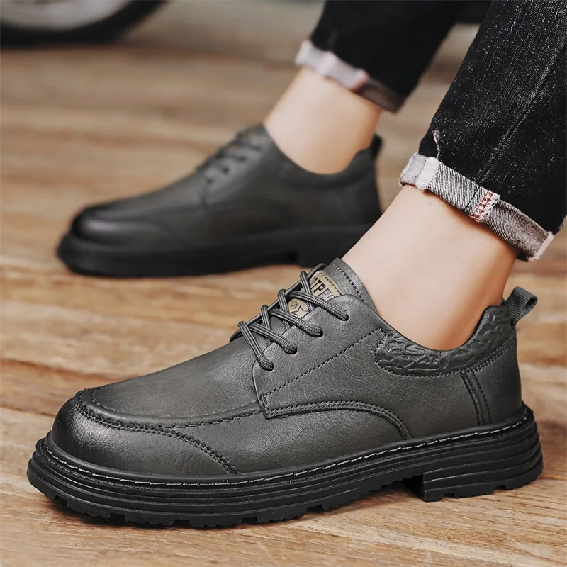 OEM Service First Layer Cow Genuine Leather Oxford Dress Office Business Martin Shoes For Men