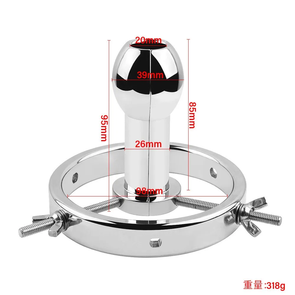 New Sex Toys Metal Rear Court Peep Anal Reamer Reamer Hollow Expander Anal Plug Manufacturers Wholesale