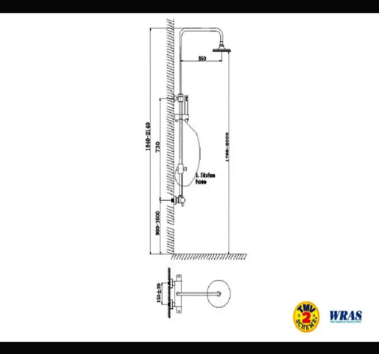 Modern Brass Dual Function Bar Valve Thermostatic Shower System factory