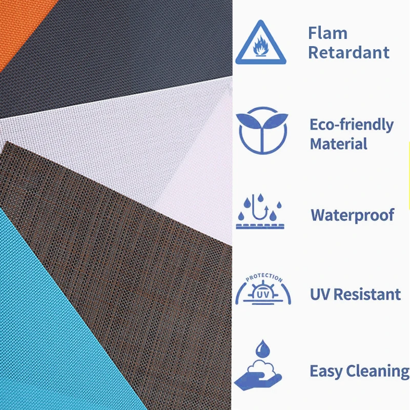 STARUNK 70% PVC and 30% Polyester Outdoor Beach Chair Fabrics Waterproof Sunscreen Swimming Pool Fence Mesh Fabric