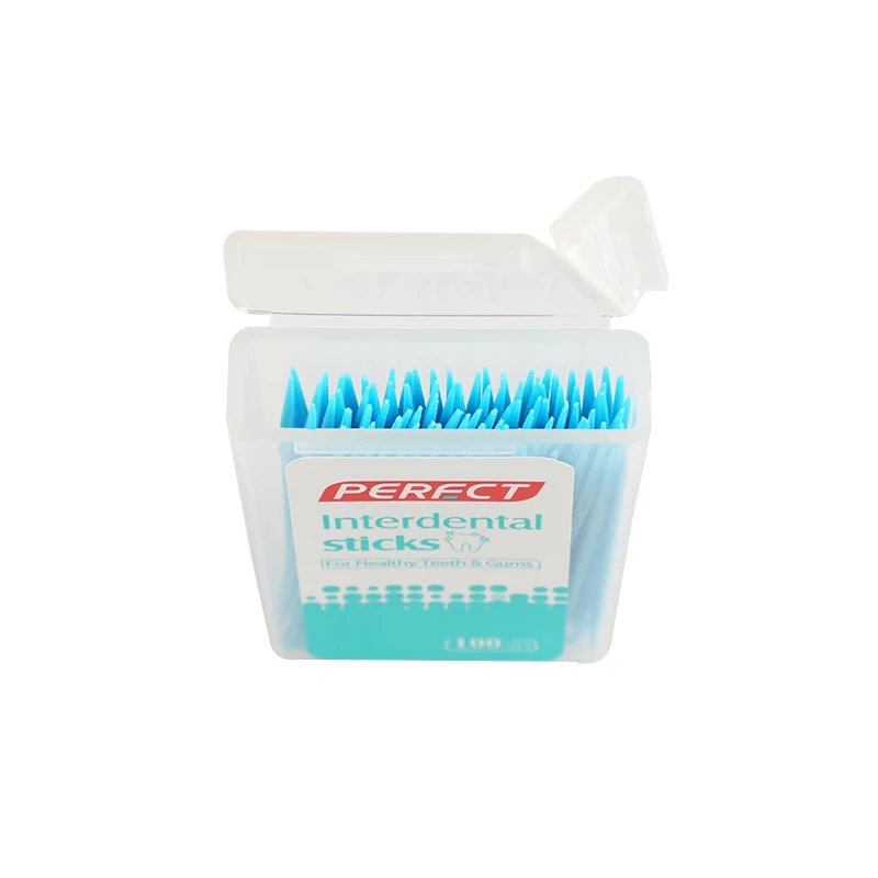 Идеальная зубочистка по низкой цене 100 шт. коробка для зубочисток мята индивидуальная пластиковая оптовая