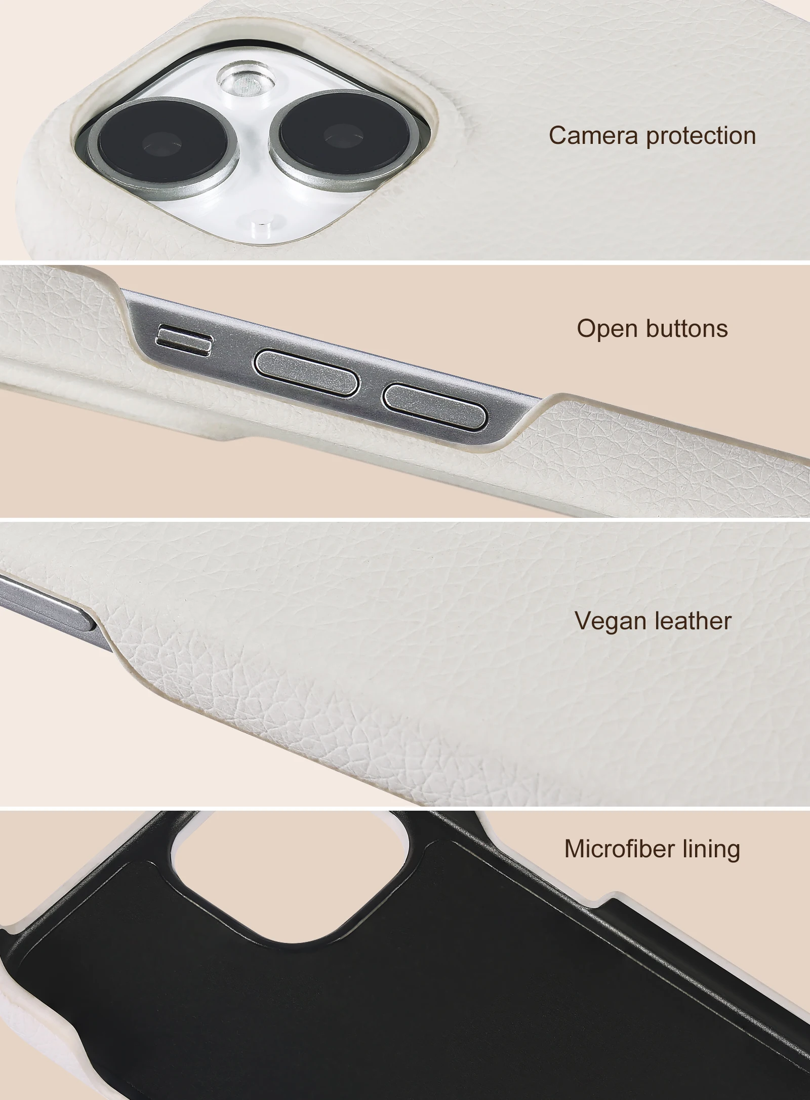 Degradable Sustainable Compostable Natural Antibacterial Mycelium Eco Friendly iPhone Phone Case for Iphone 15 Pro Max Cases