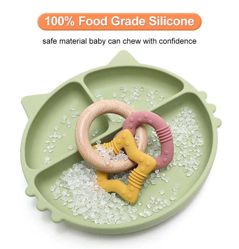 Bpa Free Wooden Baby Rattles Toys Wooden Sensory Teething Teether Ring