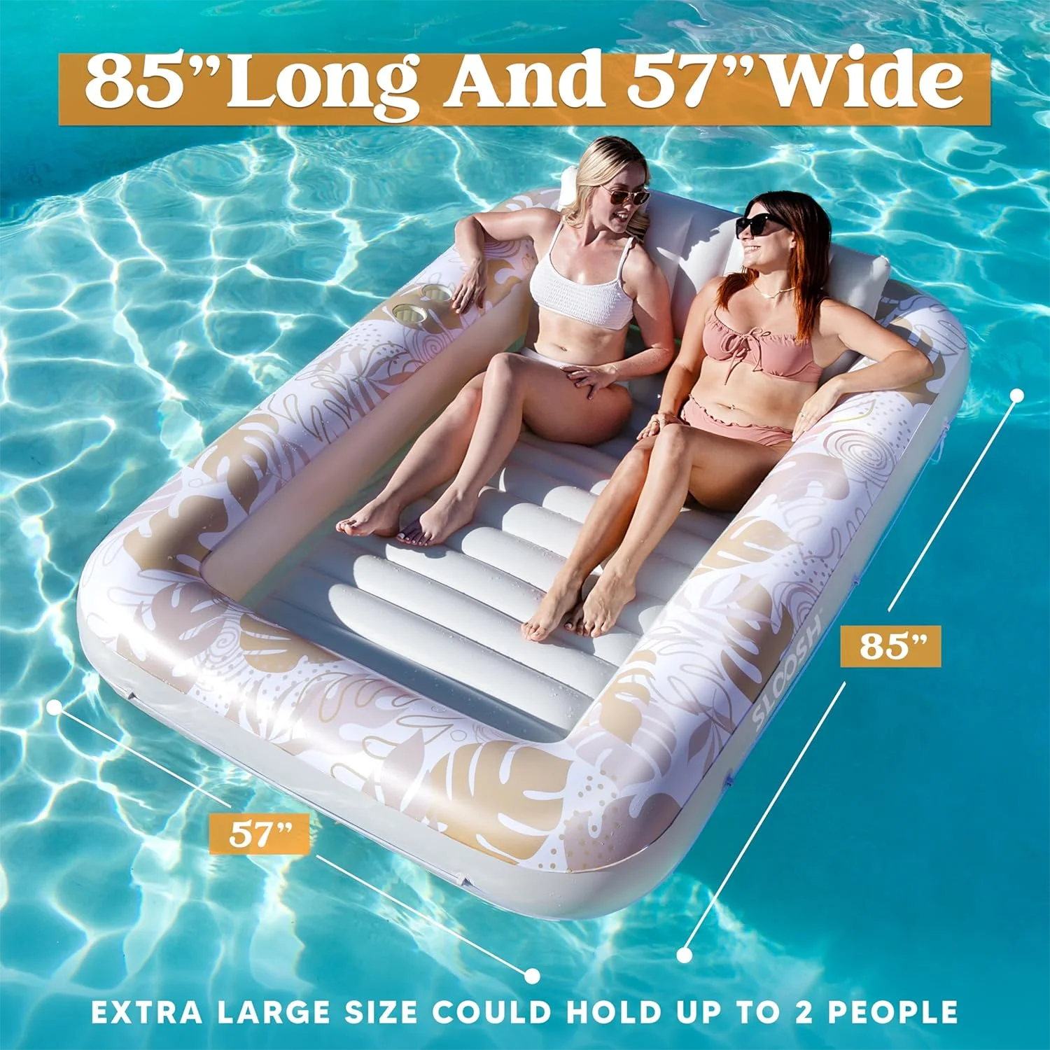 Adult PVC Inflatable Pool Lounger Float Comfortable Ride-on for Swimming and Parties