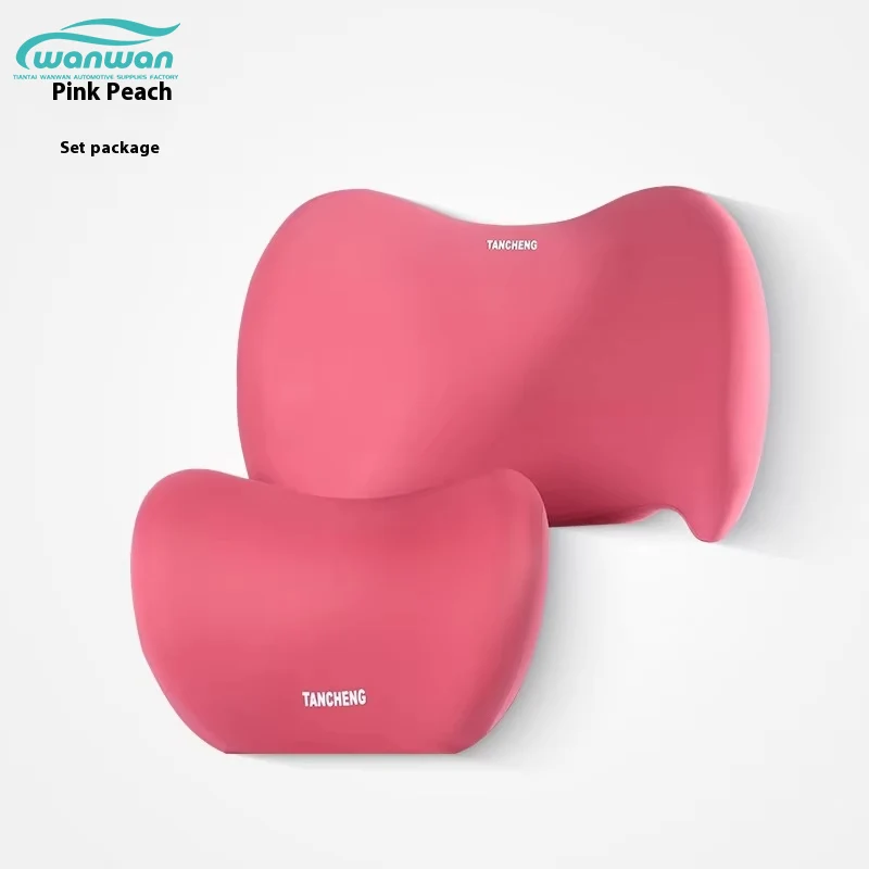 Car Headrest Neck Pillow Summer Driving Airline Grade Neck Cushion Leather Material for Car and Aviations Seat