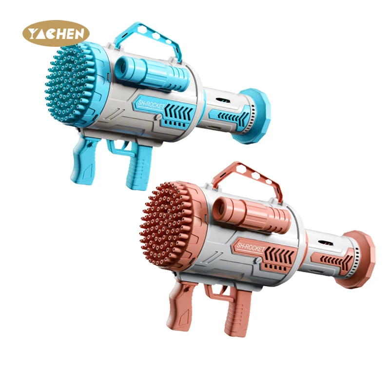 Летняя игрушка YACHEN автоматическая воздуходувка пистолет-пузырь Базука пластиковый Электрический пистолет с 100 отверстиями