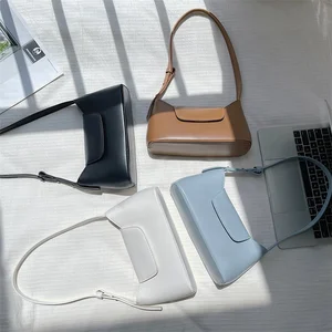 Custom Logo DIY Craft Pattern Leather Handbag Ladies Small Sling Shoulder Bag Simple Fixed PU Leather Hand Bags for Women