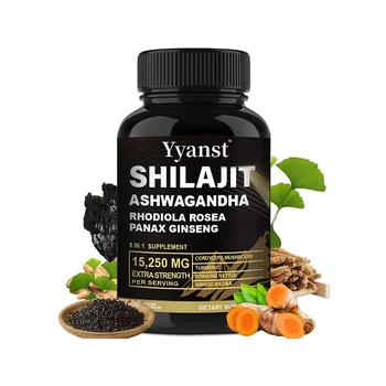 Private Label 18000Mg Shilajit Capsules Improves Sleep Quality Enhances Energy Levels Boosts Immune System