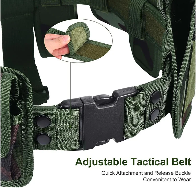 Modular Equipment Security Utility Tactical Belt with Components Pouches Bags Holster for Security Hunting Tactic Waist Belt