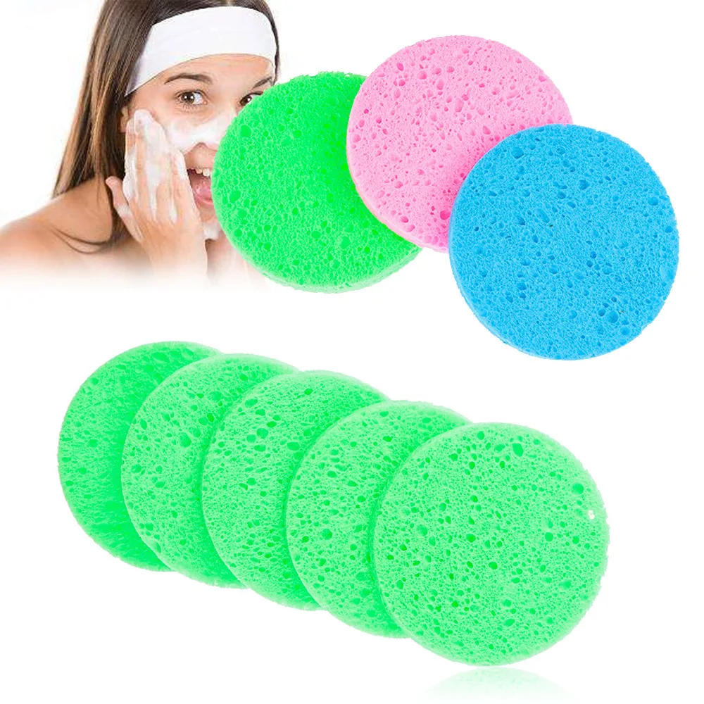 5pcs 6/7/8/9cm Face Round Makeup Remover Tools Natural Wood Pulp Sponge  Cellulose Compress Cosmetic Puff Facial Washing Sponge - Buy Wood Pulp Scrub  Sponge,Wood Pulp Cellulose Sponge,Makeup Sponge Packaging Box Product on