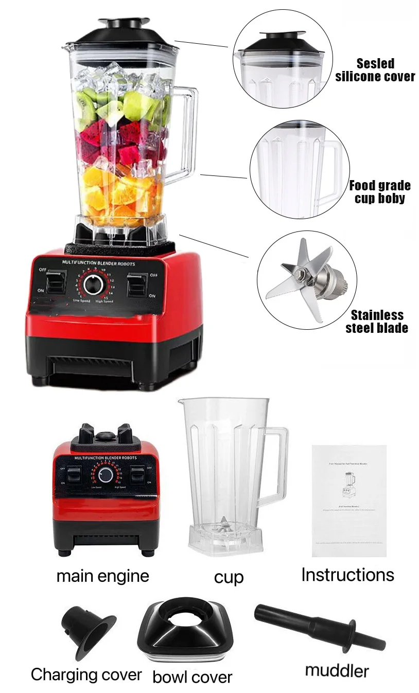 High Speed Multifunctional Food Processor Heavy Duty Commercial ...