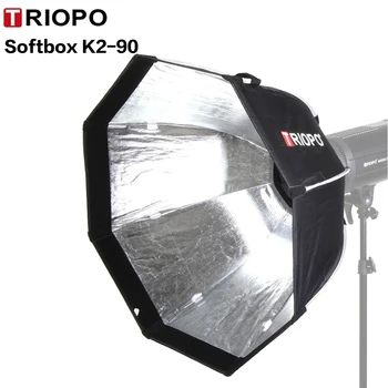 TRIOPO K2 90cm Softbox K2-90 Quickly Release Bowen Mount Softbox for Flash or Studio Light