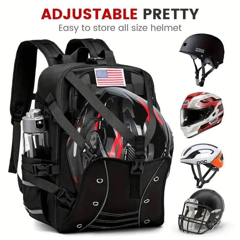 Large Capacity Motorcycle Helmet Holder Durable Cycling Helmet Storage Bag Hiking Helmetcatch Backpack Bag