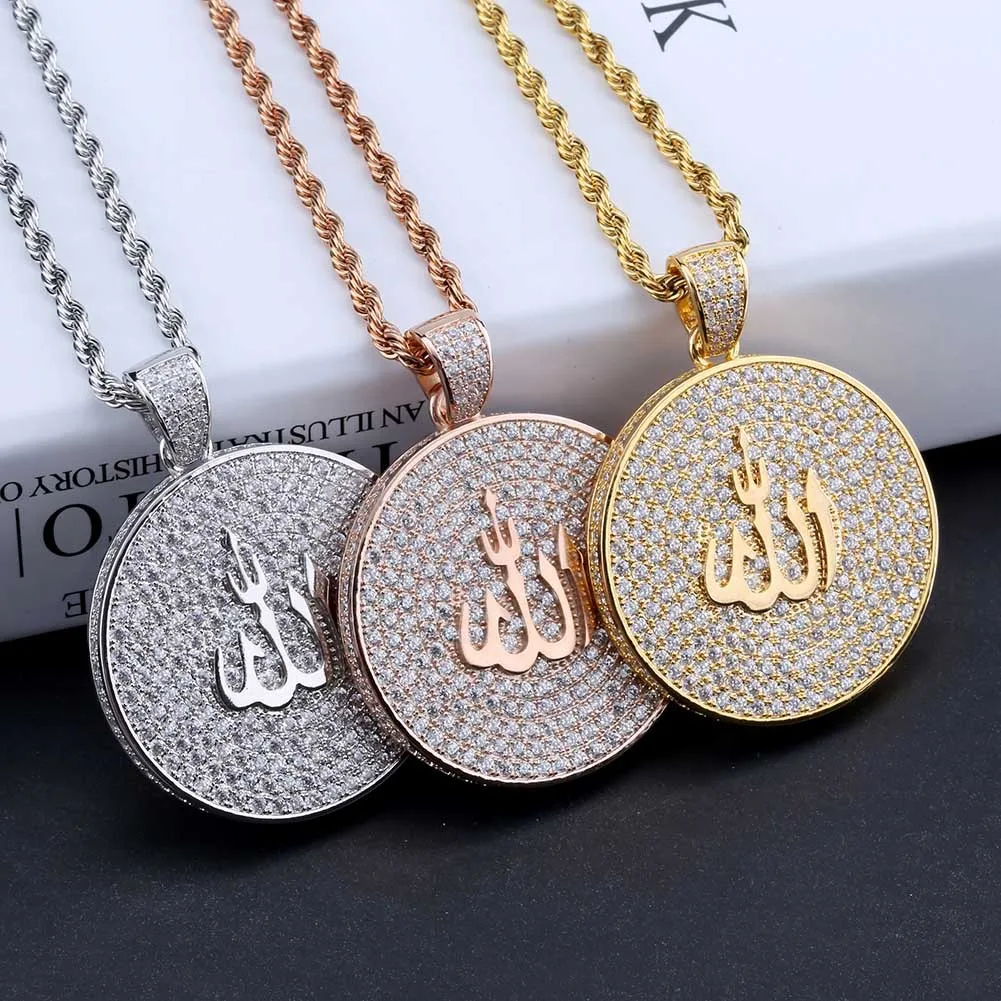 Allah Diamonds Pendant Cubic Zircon 
