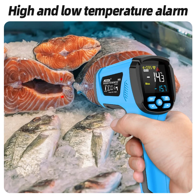 Mestek IR05 Pyrometer Digital Infrared Thermometer Gun Temperature Measurement Electronic Hygrometer Industry  Thermometer