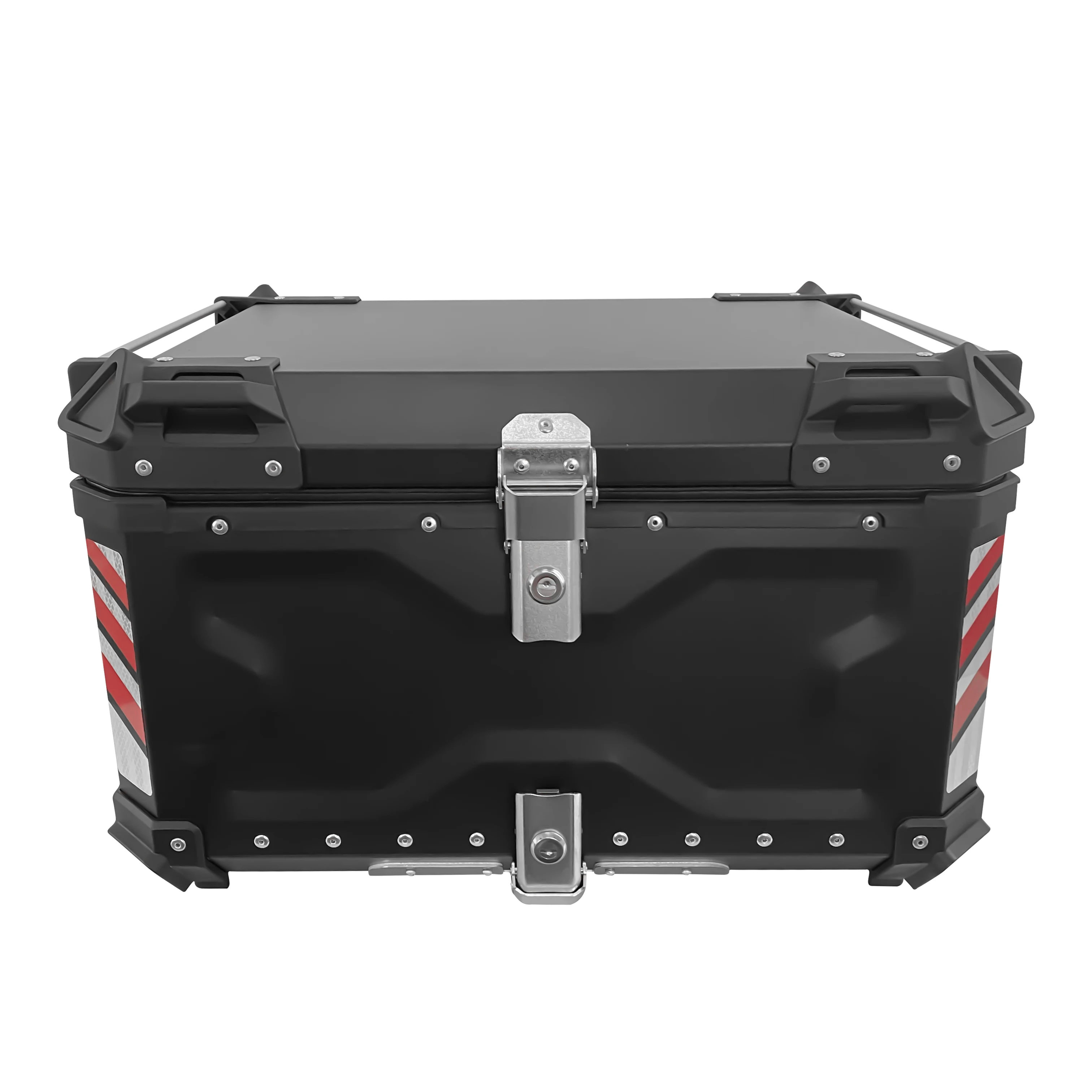 80L X Design Motorcycle Tail Box Aluminum Storage Luggage Rear Top Case Bike Top Box Motorcycle Aluminum Alloy Box