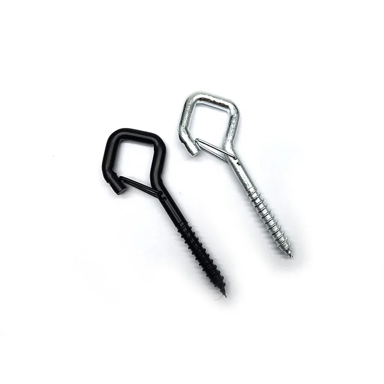 Amazon Hot Sale Black Love Shape Eye Bolt Factory Price Products for Sale Steel Swing Hook Screw Hardware Eye Bolt Galvanized