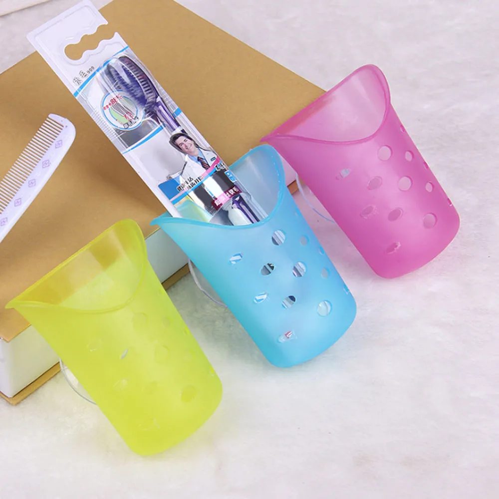 Cross Border Wall Mounted Plastic High Quality Creative Colorful Simple Beautiful Brushing Cup Storage Tier Racks
