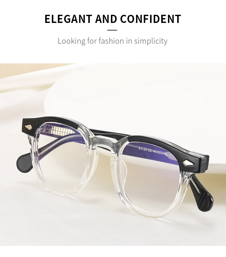 Square Anti Blue Light Glasses Small Frame Women Men Optical Computer