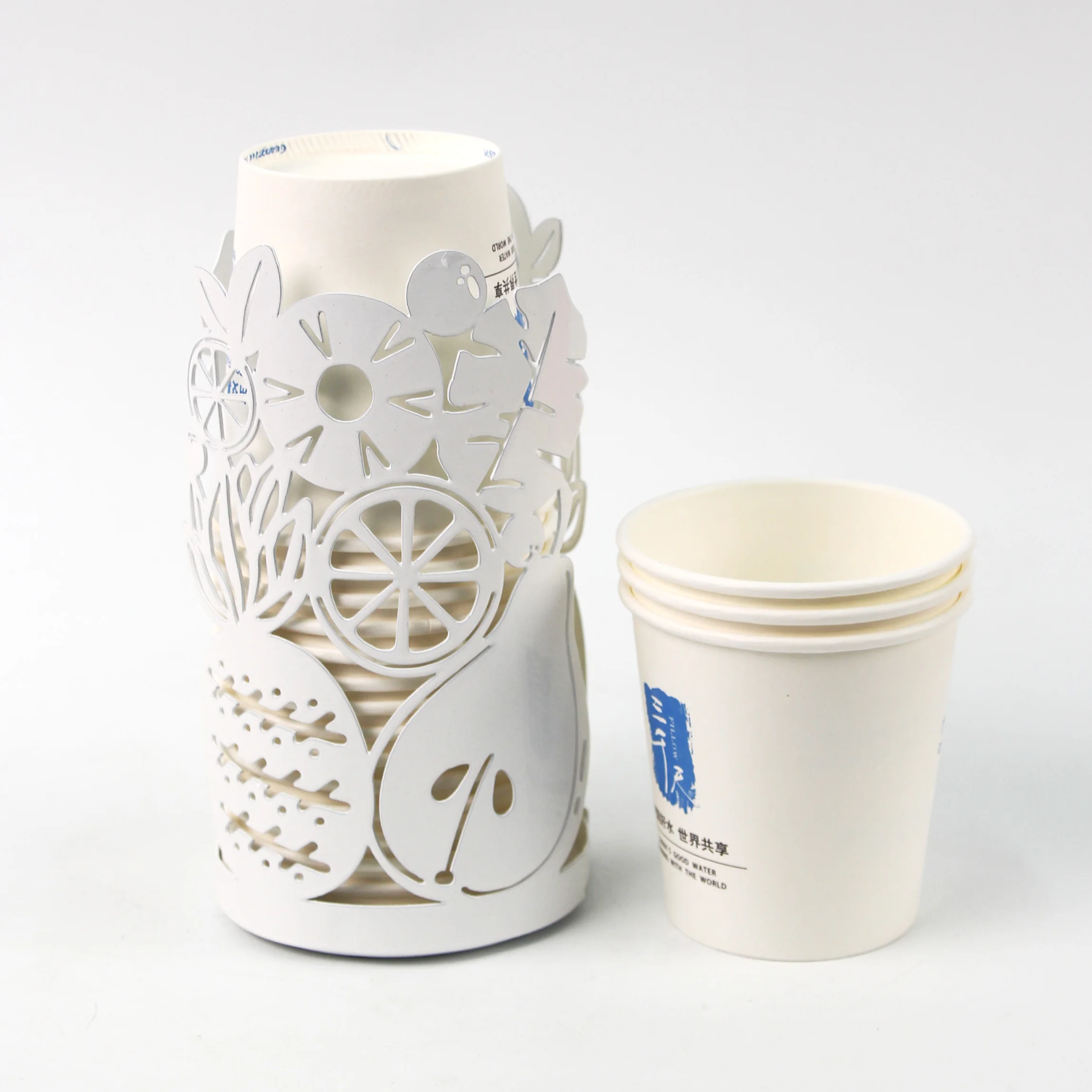 ODM Factory Customizable Disposable Cups Storage Paper Cup Holders Racks for Coffee Shop Cafes Restaurant