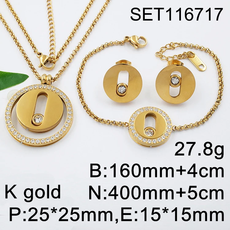 Gorgeous 18k gold plated jewelry sets diy SMTPS228 main image 0