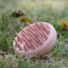 Custom Logo Eco-Friendly Soft Silicone Scalp Massager Hairbrush Compact Cushion Shampoo Scrubber for Scalp Wash