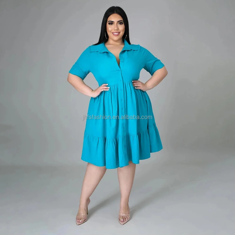 J&H Fashion Dropshipping Solid Color Plus Size Dress For Women