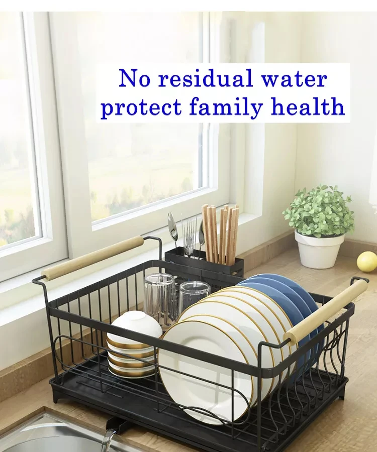 Metal Utensils Dish Rack Kitchen Drainer Counter Organizer