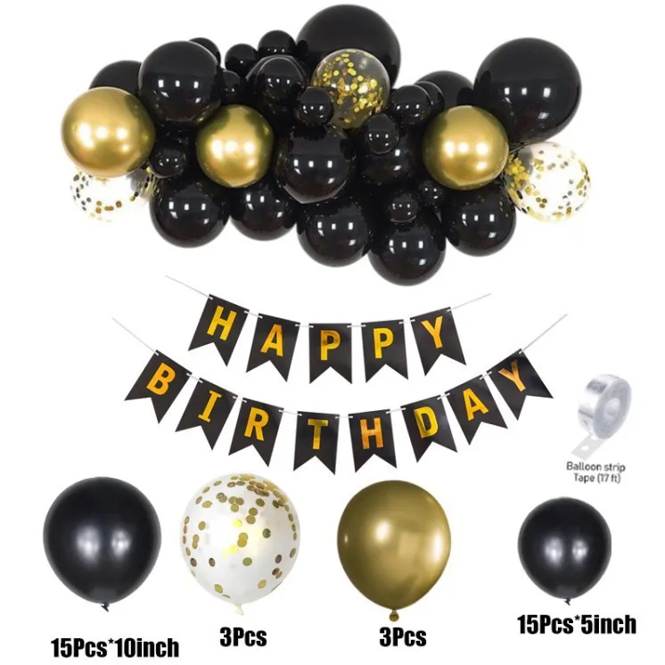 New Three Layer Cake Design Balloon Birthday Party Background Decorated Foil Balloon