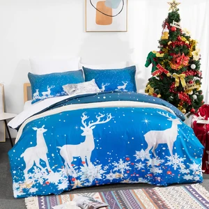 Cartoon Style Christmas Duvet Cover Set Wholesale Polyester Bedding Duvet Covers