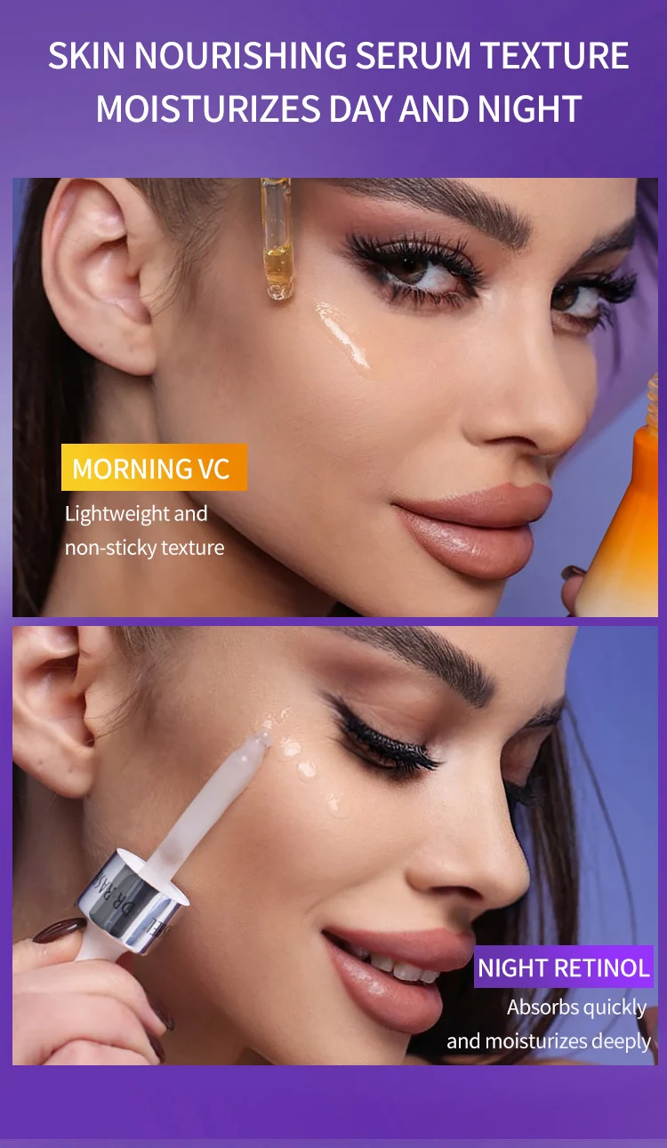 Dr Rashel Brightening Repairing Day And Night Use Retinol Vitamin C Serum Set For Face