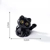 ตุ๊กตาแมวดำน่ารัก 2 ตัว เครื่องประดับเรซิ่น