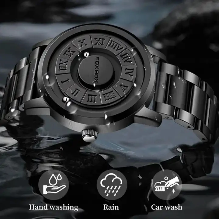 FORSINING Orologio Al Quarzo Uomo In Acciaio Inossidabile, Quadrante Grande 40mm, Lancette Luminose, Impermeabile, Regalo Per Marito E Fidanzato - 2