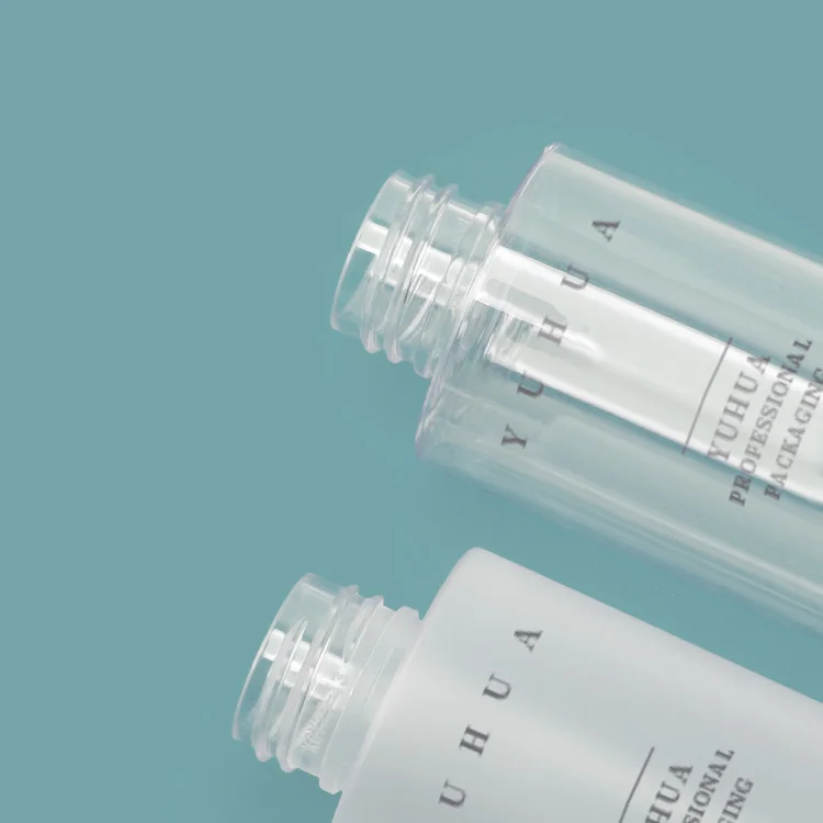 150ml Frosted Transparent PET Spray Bottle with Makeup Toner Lotion Pump for Skincare Packaging
