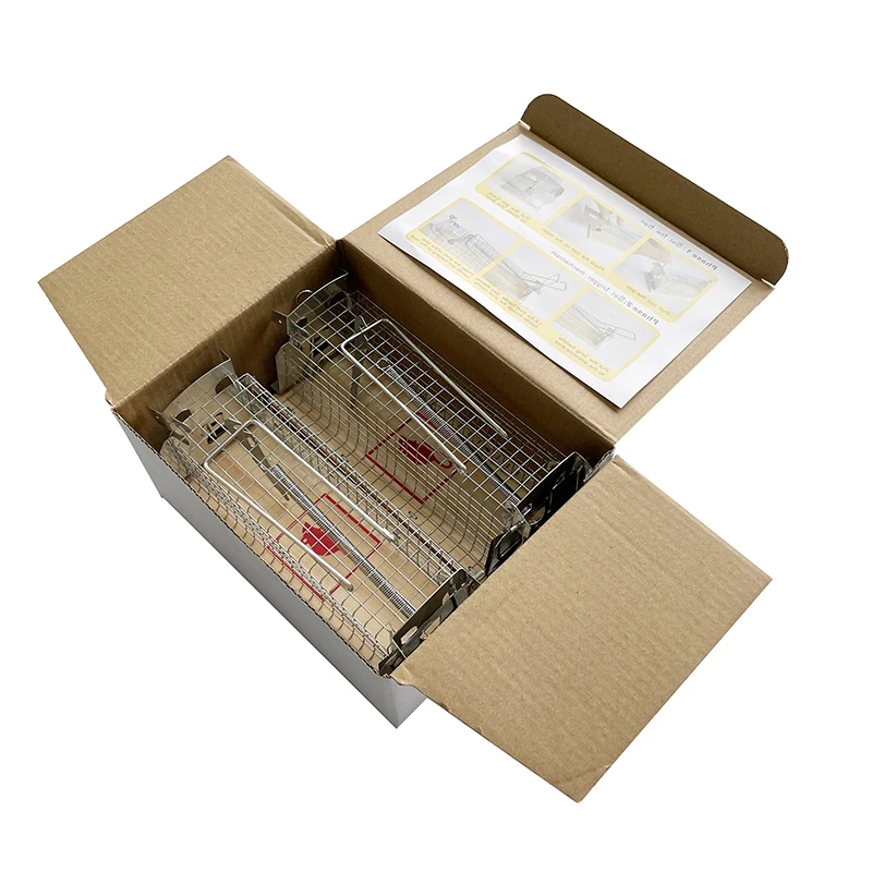 Small Reusable Humane Animal Hunting Trap Wooden Base Wire Mesh Mouse Rat Trap Cage