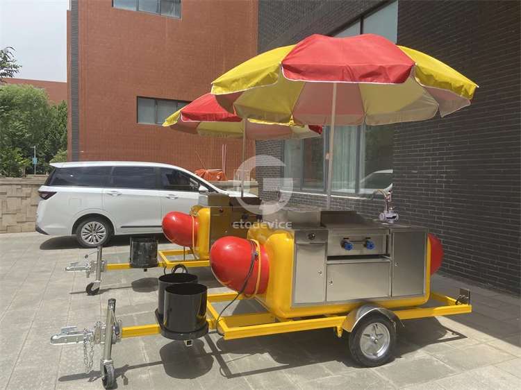 2024 Beautiful Design Most Popular Mobile Vending Snack Food Hot Dog Cart