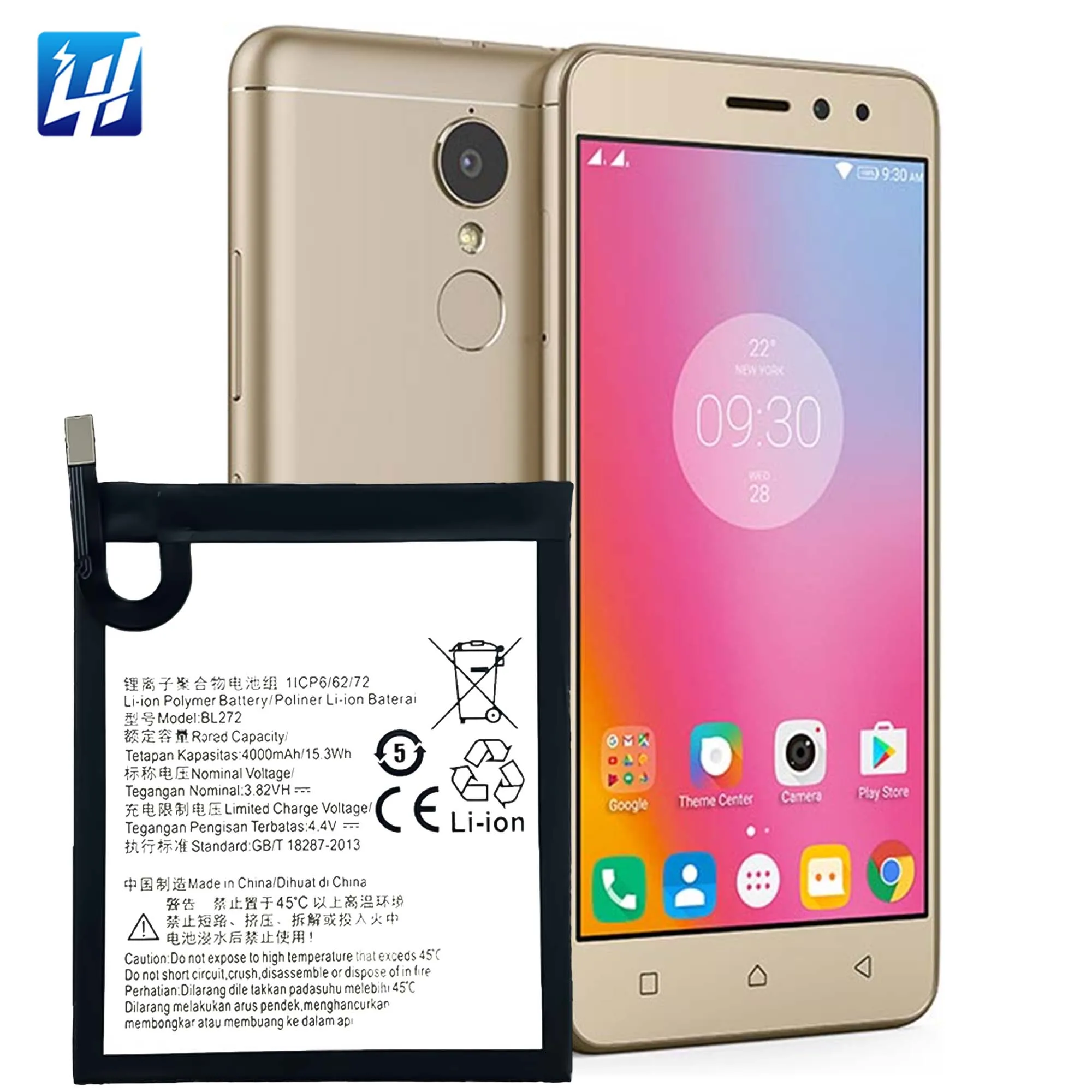 CS-LVK610SL Batteries 4000mAh Compatible Avec [Lenovo] K6 NOTE (2016
