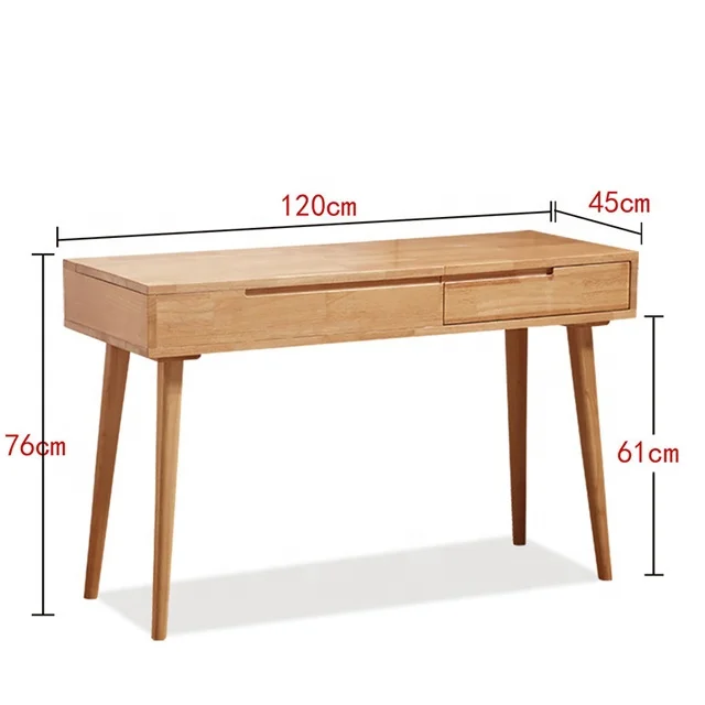 Solid Wood Vanity Table with Flip Top Mirror with 6 Organizers for Different Sized Accessories