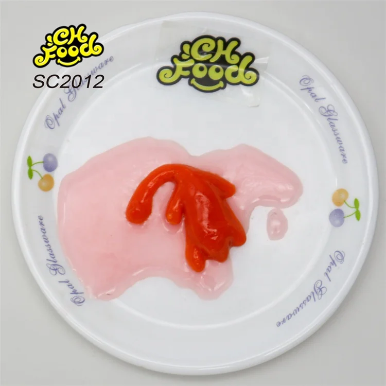Hot Selling Wholesale 2in1Fruit Flavor Roast Duck Shape Gummy Candy with Liquid Candy OEM Sour Soft Chewy Halal Candy China