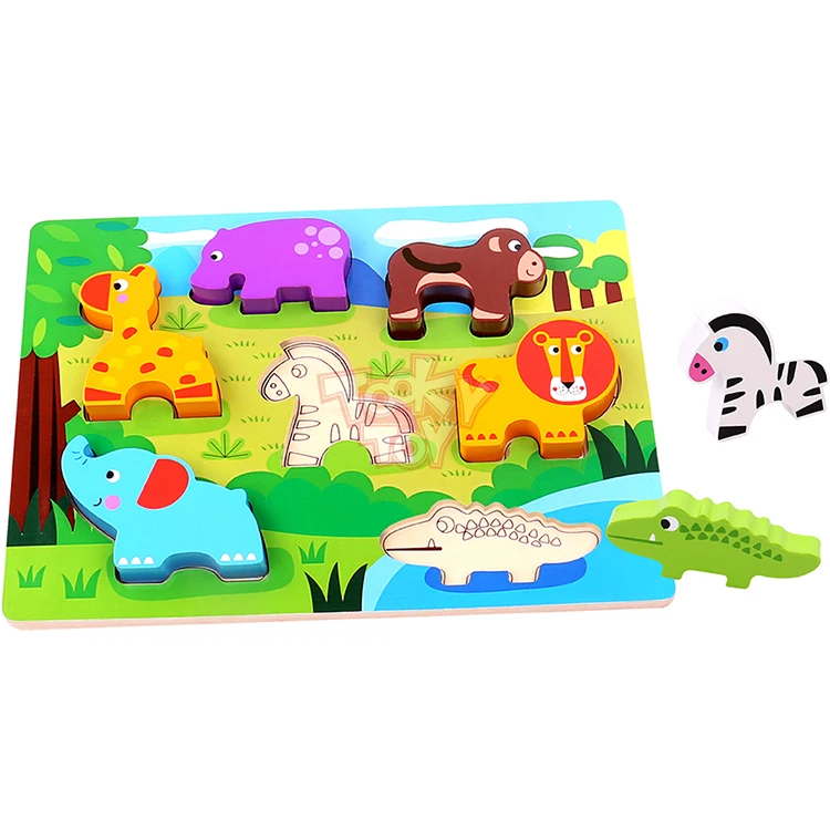 Раннего образования дети головоломки игрушка DIY ABC животных форма Алфавит 3d