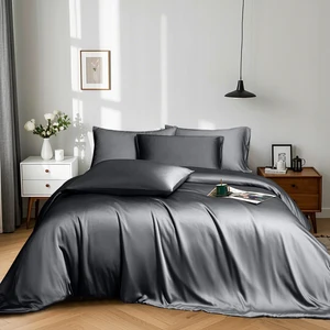 Luxury 100% Bamboo Fabric Comforter Set Summer Designer Duvet Cover with Pillowcase Bed Sheet
