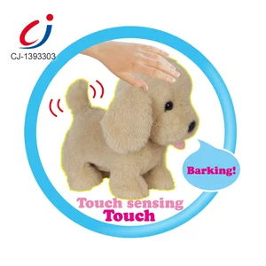 Kids Toys Manufacturer Otherbabysupplies Touching Walking Electric Plush Puppy, Dog Toy Plush With Back Leash Controlling Dog