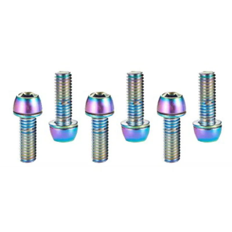 M5 M6 Gr2 Gr5 Hex Socket Tapered Head Titanium Audi Q5 Wheel Bolts Plastic Bolt Cone Screws M6 16 Black