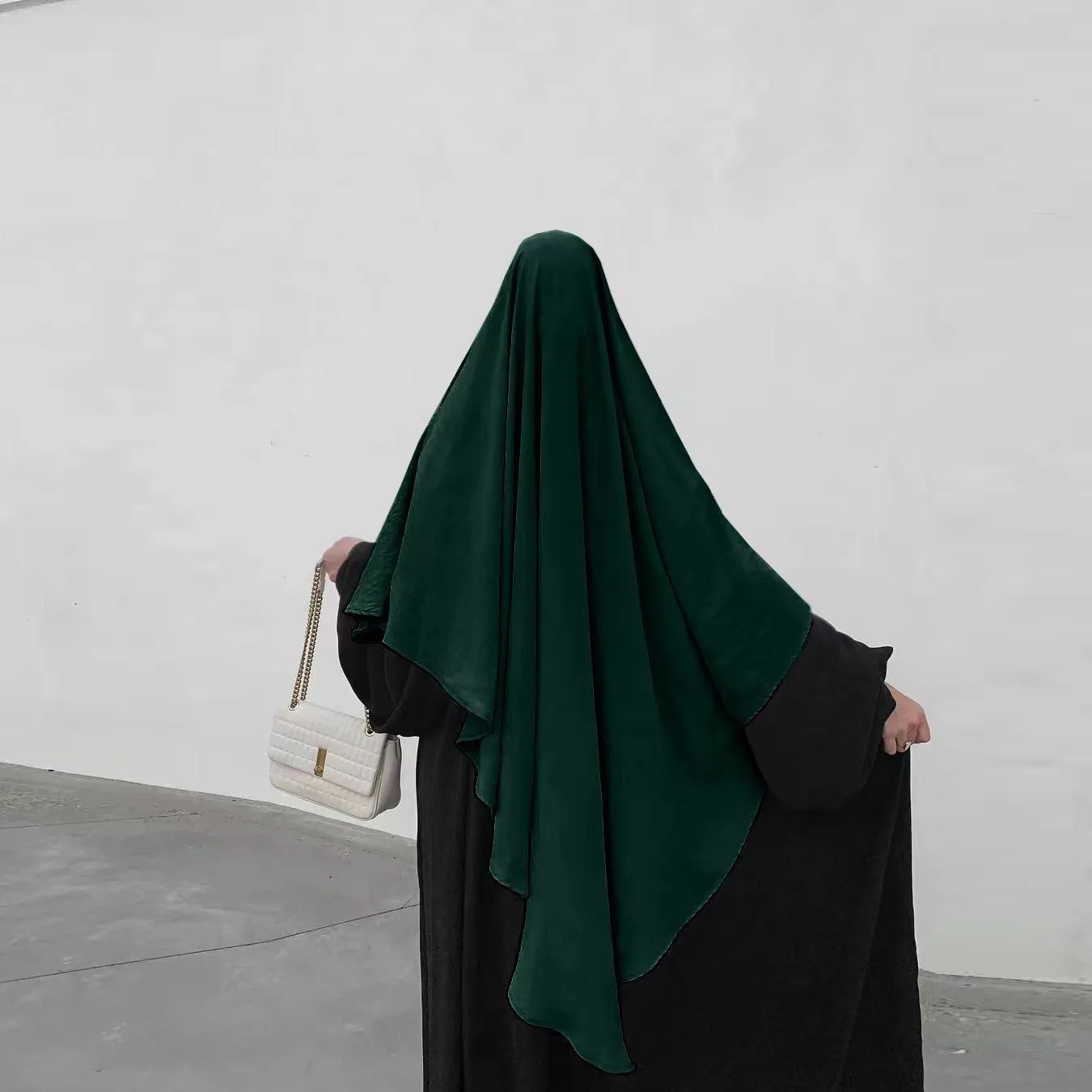Muslim Prayer One Piece Jilbab Women Abaya Tops Hijab Modest Solid Soft Long Khimar Prayer Hijabs Scarf