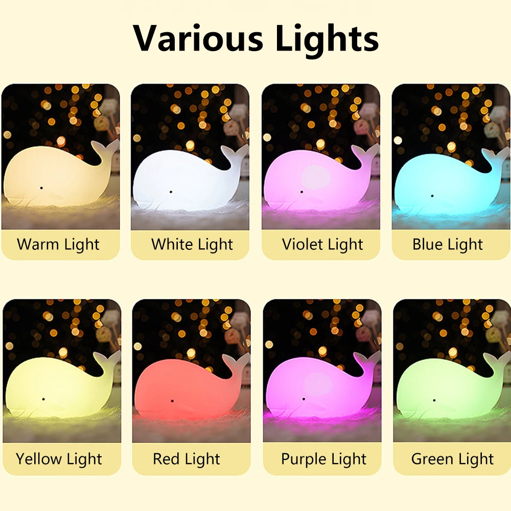 Wholesale Creative Baby Nursery Lamp Ocean Silicone Night Light Feeding